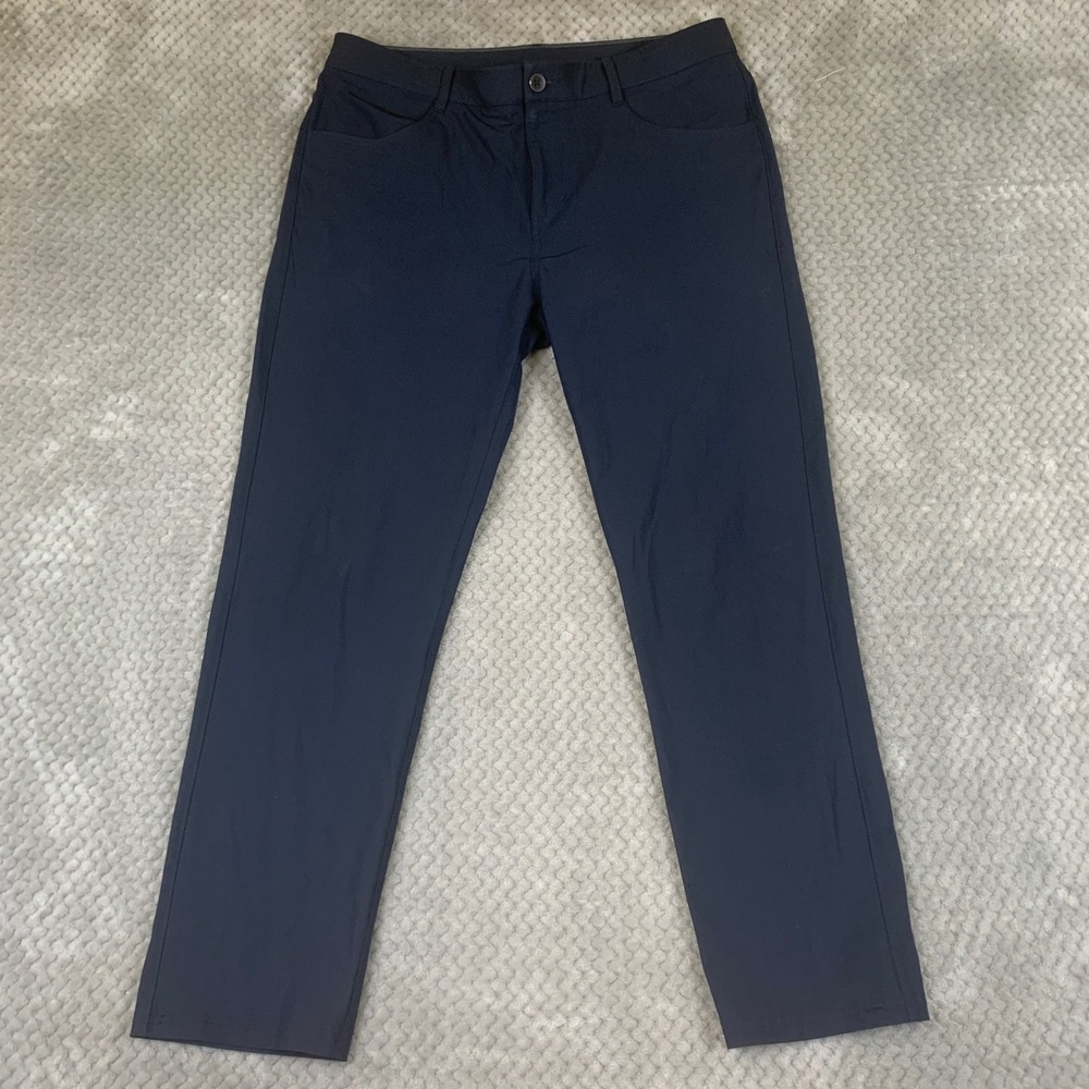 Vuori Meta Pants Mens 33 Gray Stretch Performance Chino Golf Travel Trousers